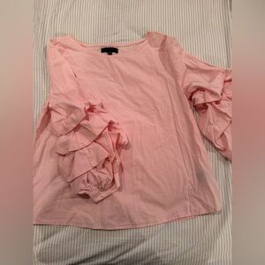 Sanctuary Pink Ruffle Sleeve Top